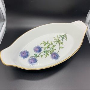 Spode Stafford Flowers Gilia Oval Baker Oven To Table Botanical Made England 14"